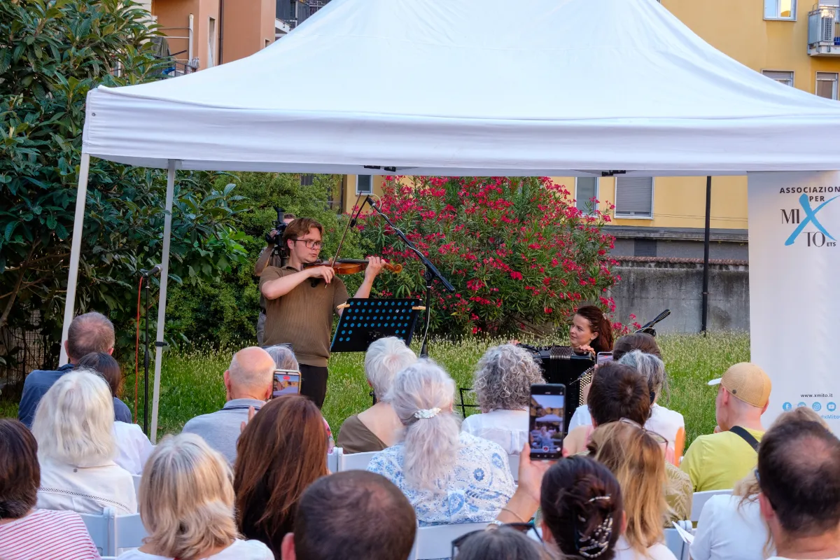 Terzo appuntamento di Cortili sonori - Via Fiamma 5. Ph: Aldo Banfi