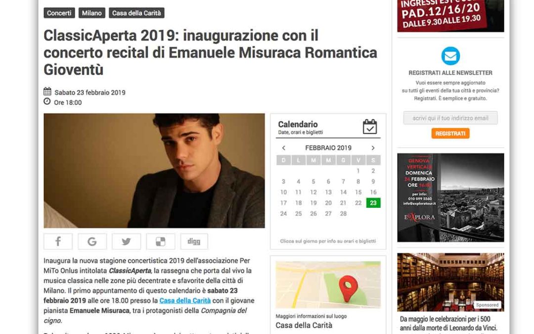 Emanuele Misuraca: Romantica gioventù – Mentelocale