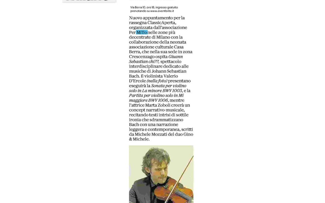 La Repubblica: E Bach diventa Giuann Sebastian
