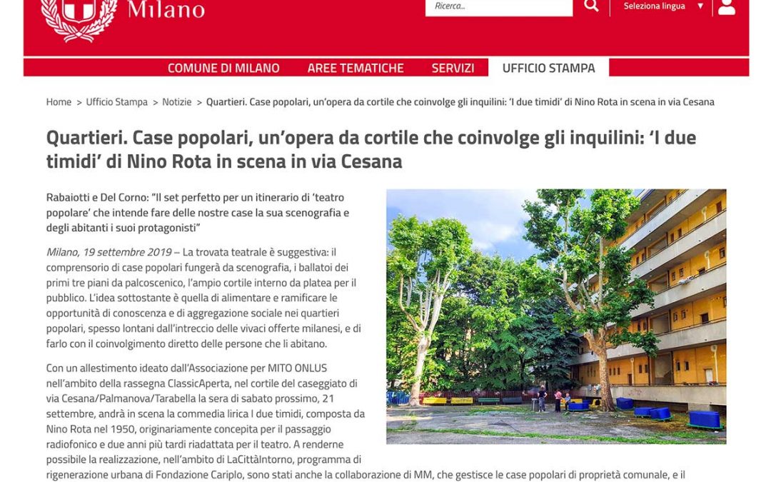 Comune di Milano – I due timidi