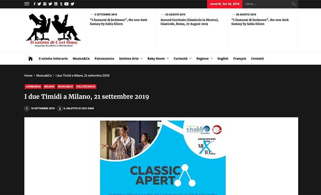 Il salotto di Ceci Simo – I due timidi