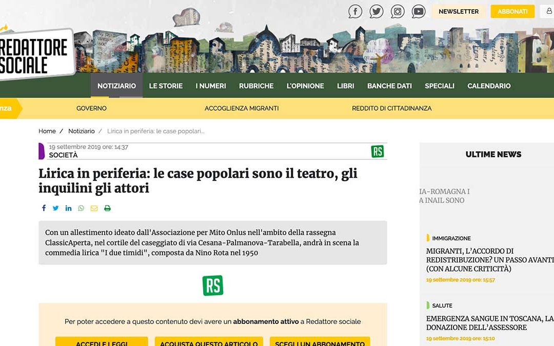 Redattore sociale: I due timidi