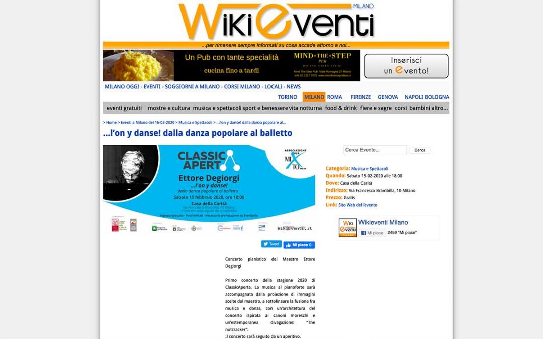 WikiEventi: Ettore Degiorgi