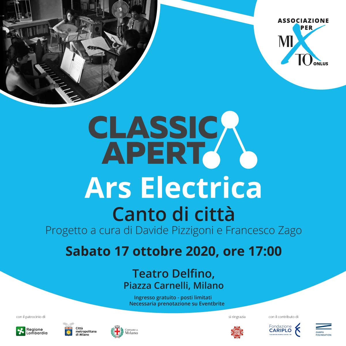 ClassicAperta presenta: Ars Electrica - Canto di città Progetto a cura di Davide Pizzigoni e Francesco Zago