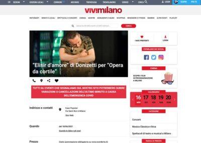 ViviMilano: “Elisir d’amore“ di Donizetti per “Opera da cortile”