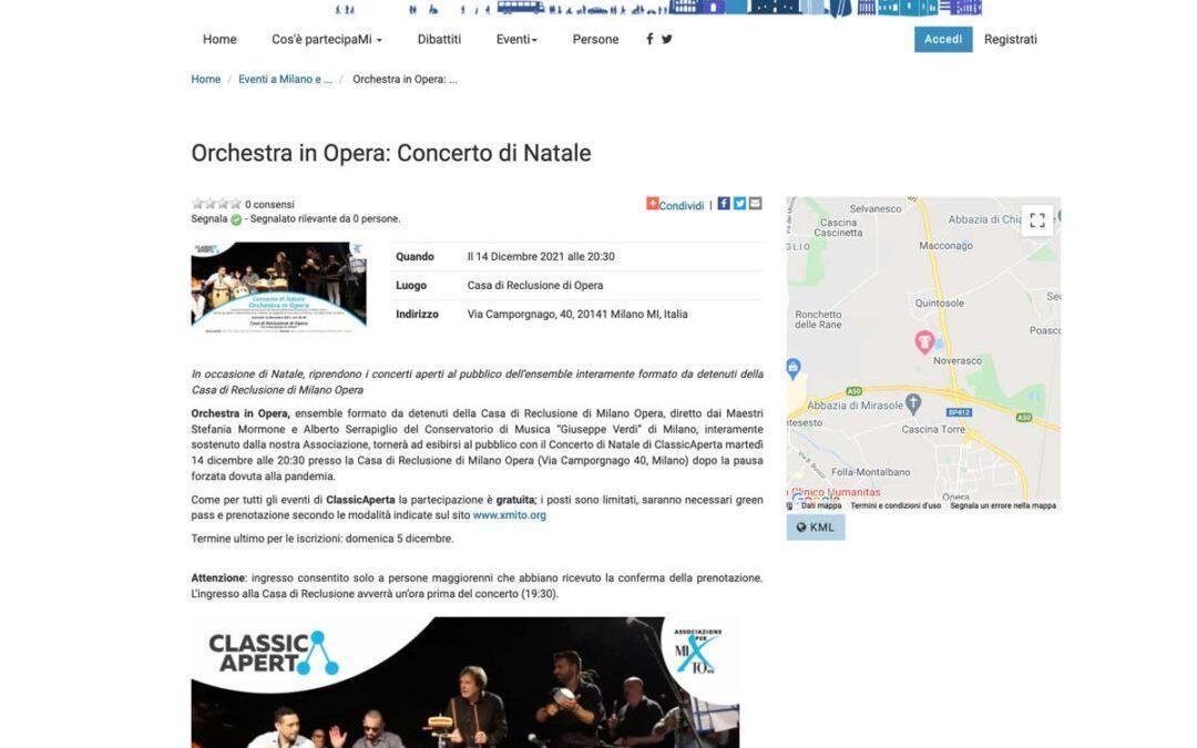 PartecipaMi:  Orchestra in Opera: Concerto di Natale