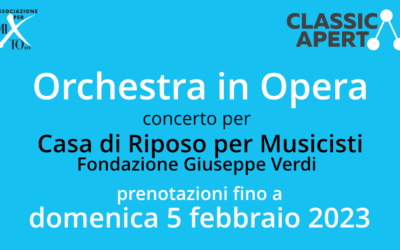 Orchestra in Opera: prenotazioni fino al 5 febbraio