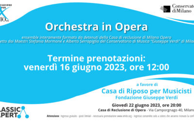 Orchestra in Opera per il sociale: più tempo per iscriversi