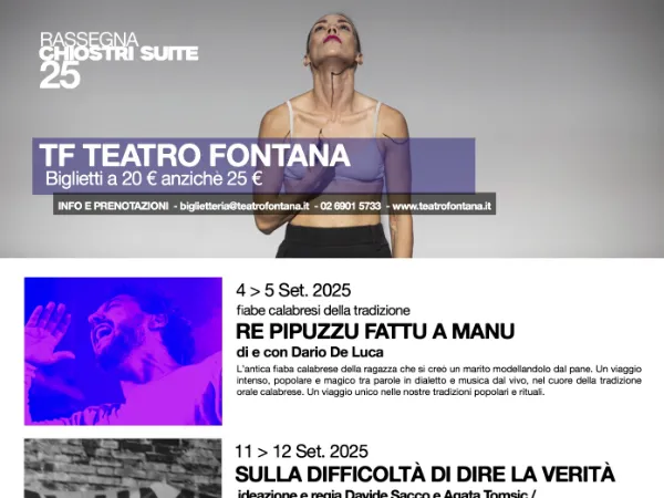 Teatro Fontana: settembre 2025