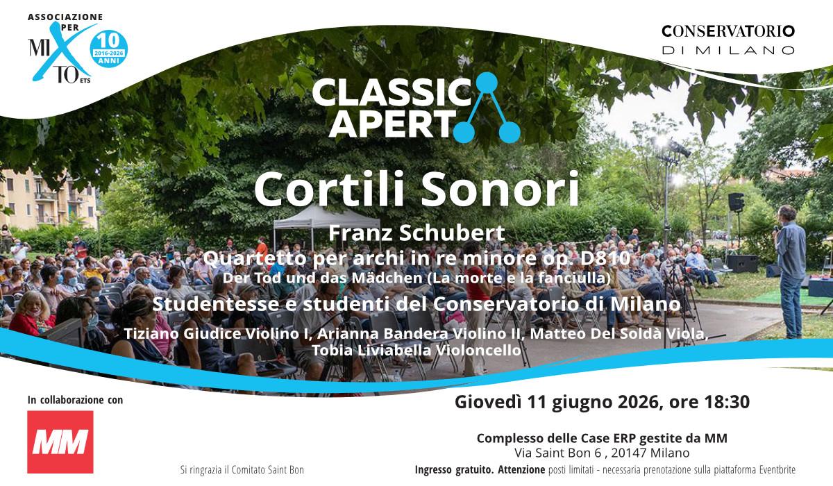 Cortili Sonori: Franz Schubert Quartetto per archi in re minore op. D810